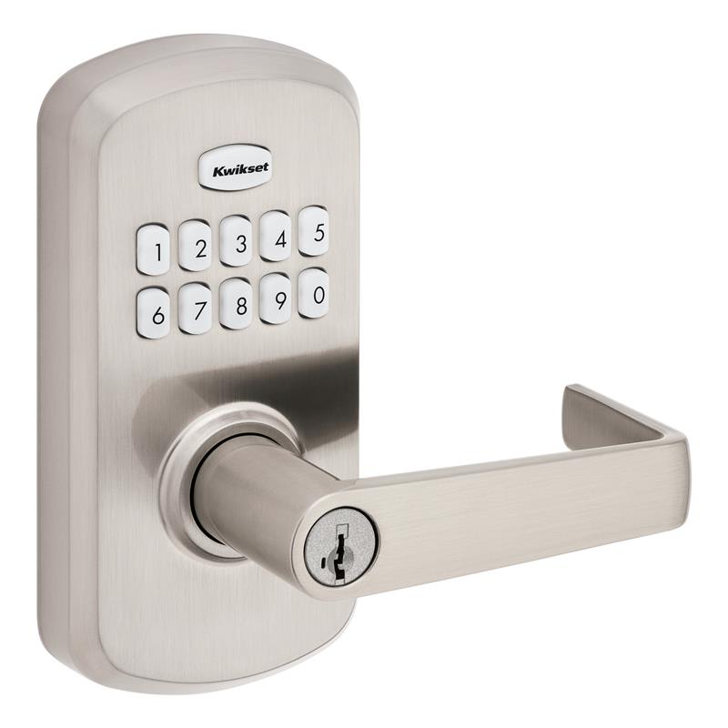 955 SmartCode™ Electronic Kingston Lever featuring SmartKey Security™ in Satin Nickel
