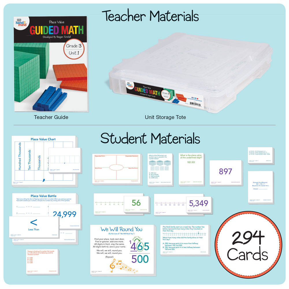 GUIDED MATH KIT, PLACE VALUE G3U1