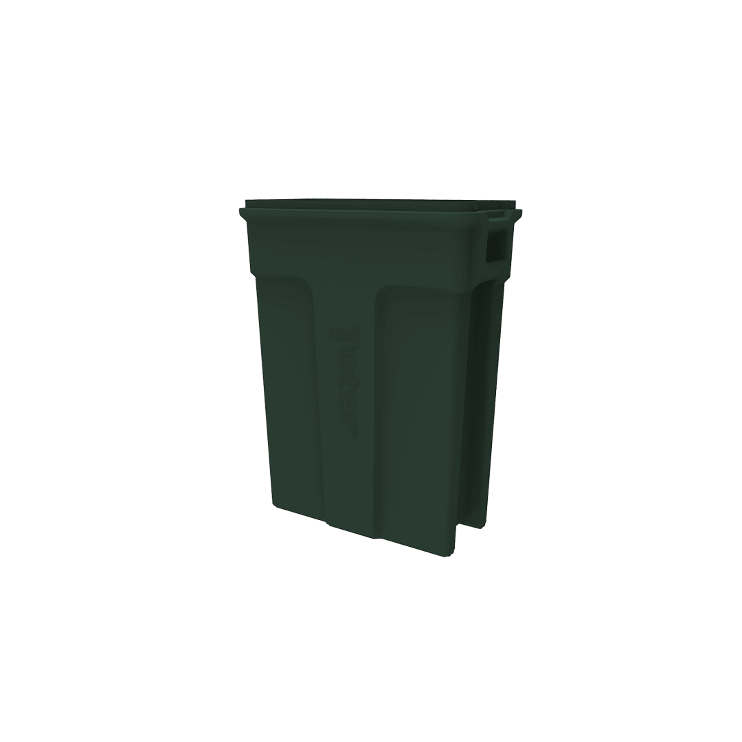 23 Gallon Slimline Rectangular Trash Can - Forest Green