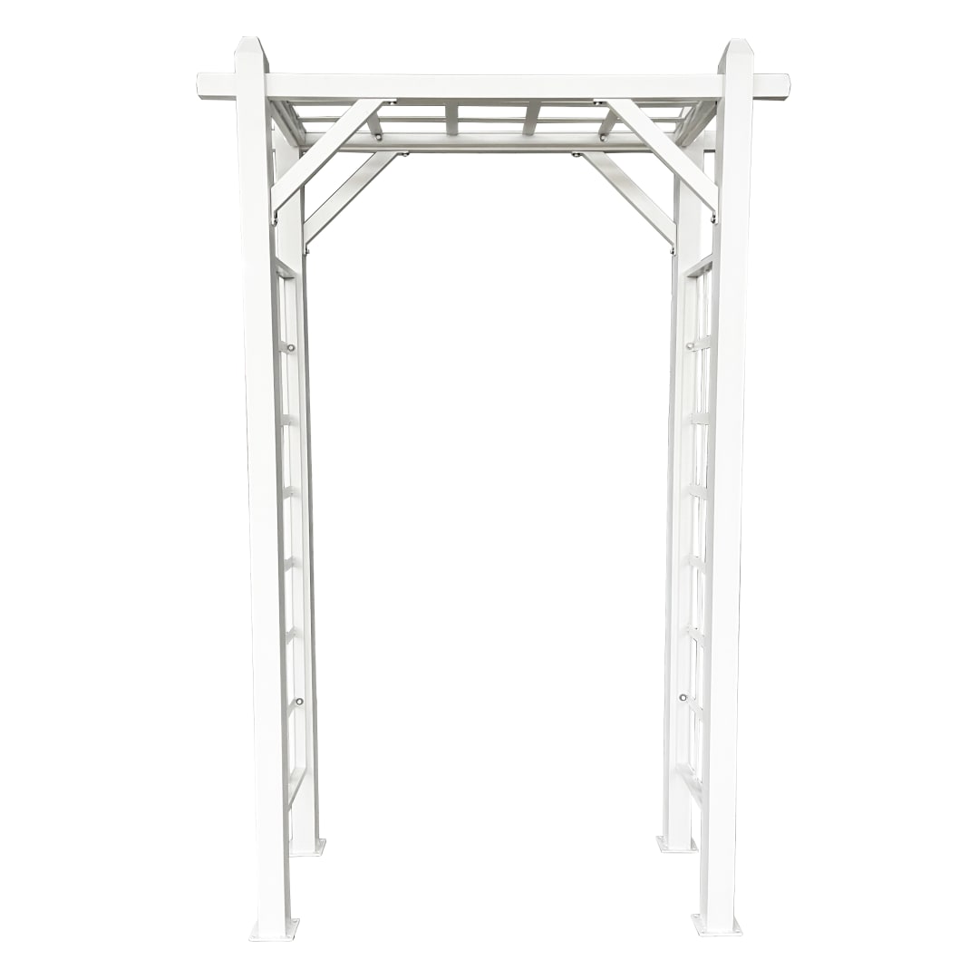 White Modern Aluminum Garden Arbor Arch