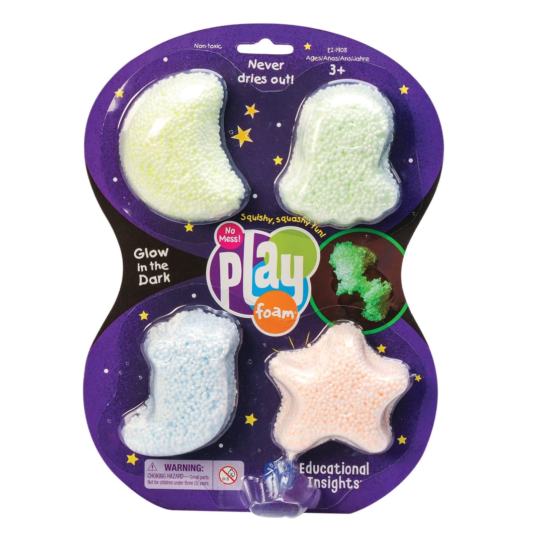 4 PACK GLOW IN THE DARK PLAYFOAM