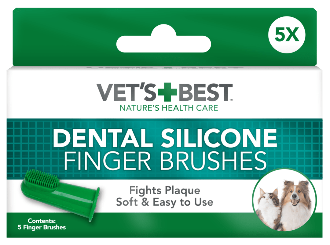 Vet's Best Dental Silicone Finger Brushes for Cats and Dogs
