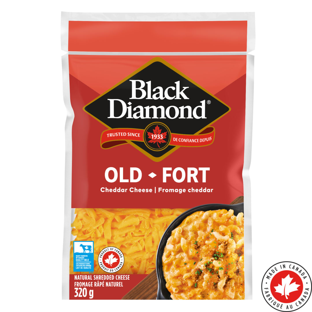 Black Diamond Old Cheddar Shredded Cheese, 320g