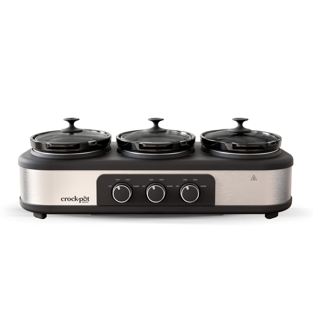 Crock-Pot Trio Slow Cooker and Food Warmer, Stainless Steel
