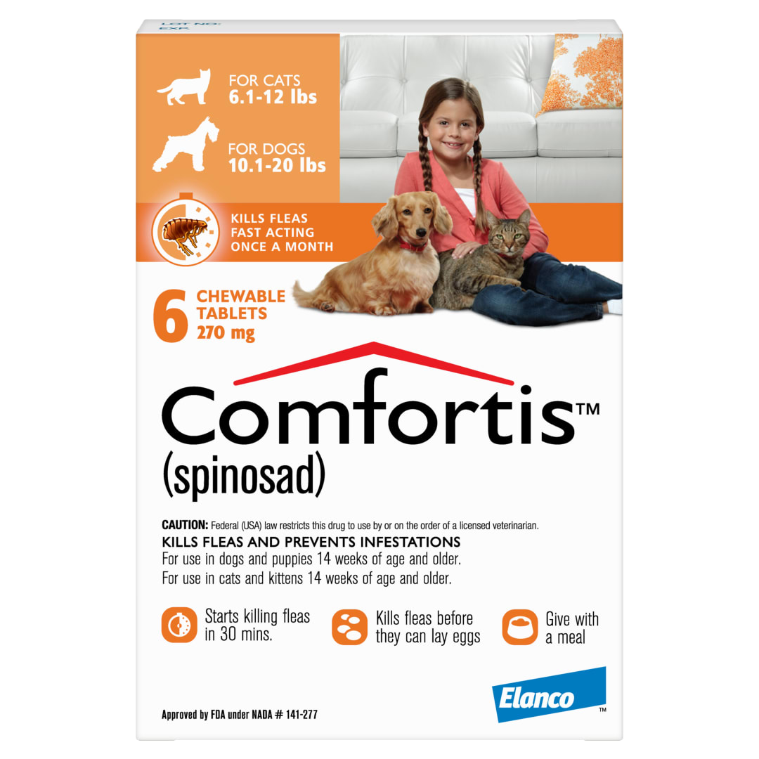 Comfortis -6 doses/card - Orange (270 mg)