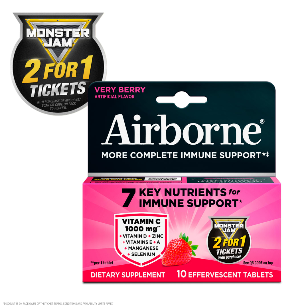 AIRBORNE® Effervescent Tablets - Very Berry 72/10 ct. (Tube)