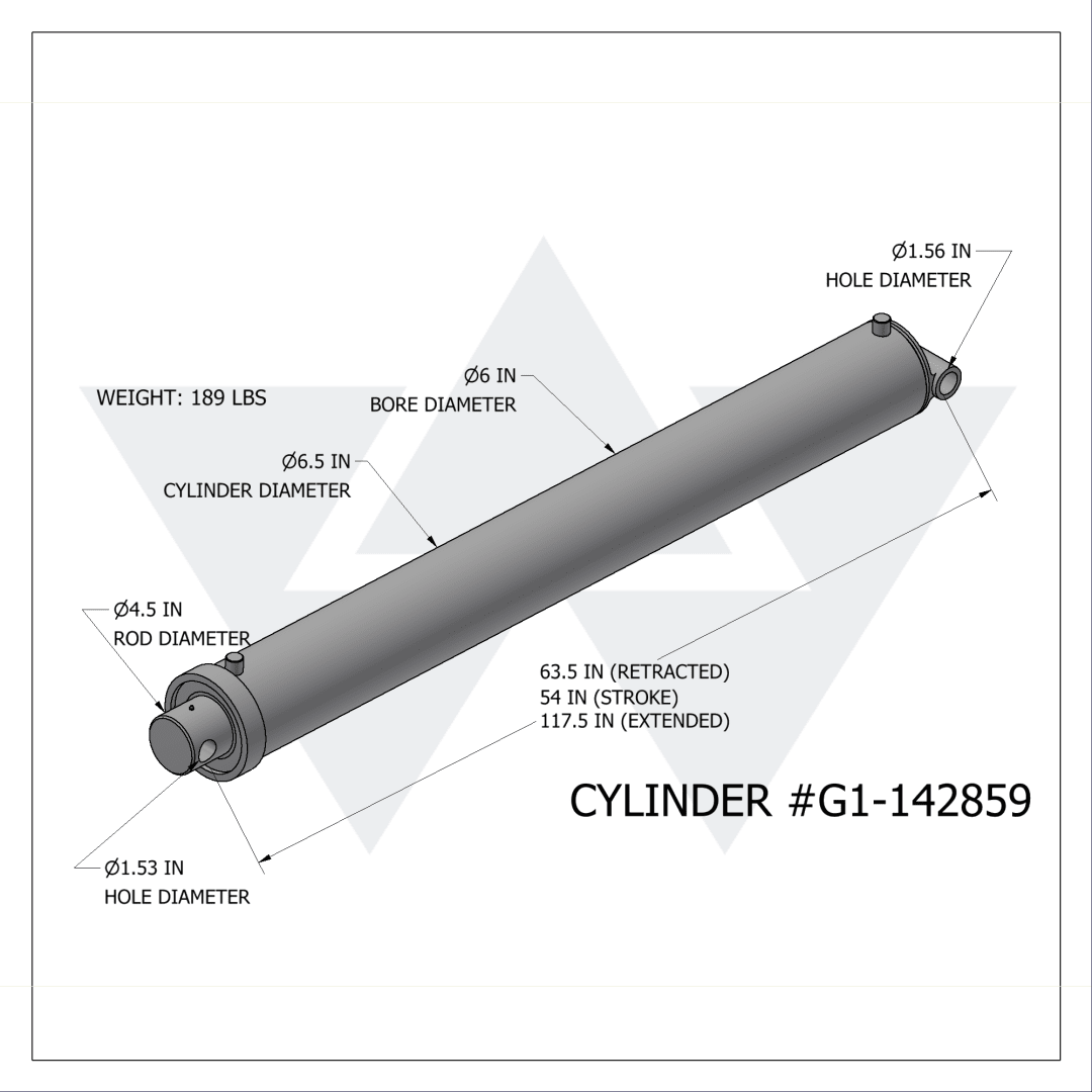 Galbreath™ Compactor Cylinder (6" X 4.5" X 54")