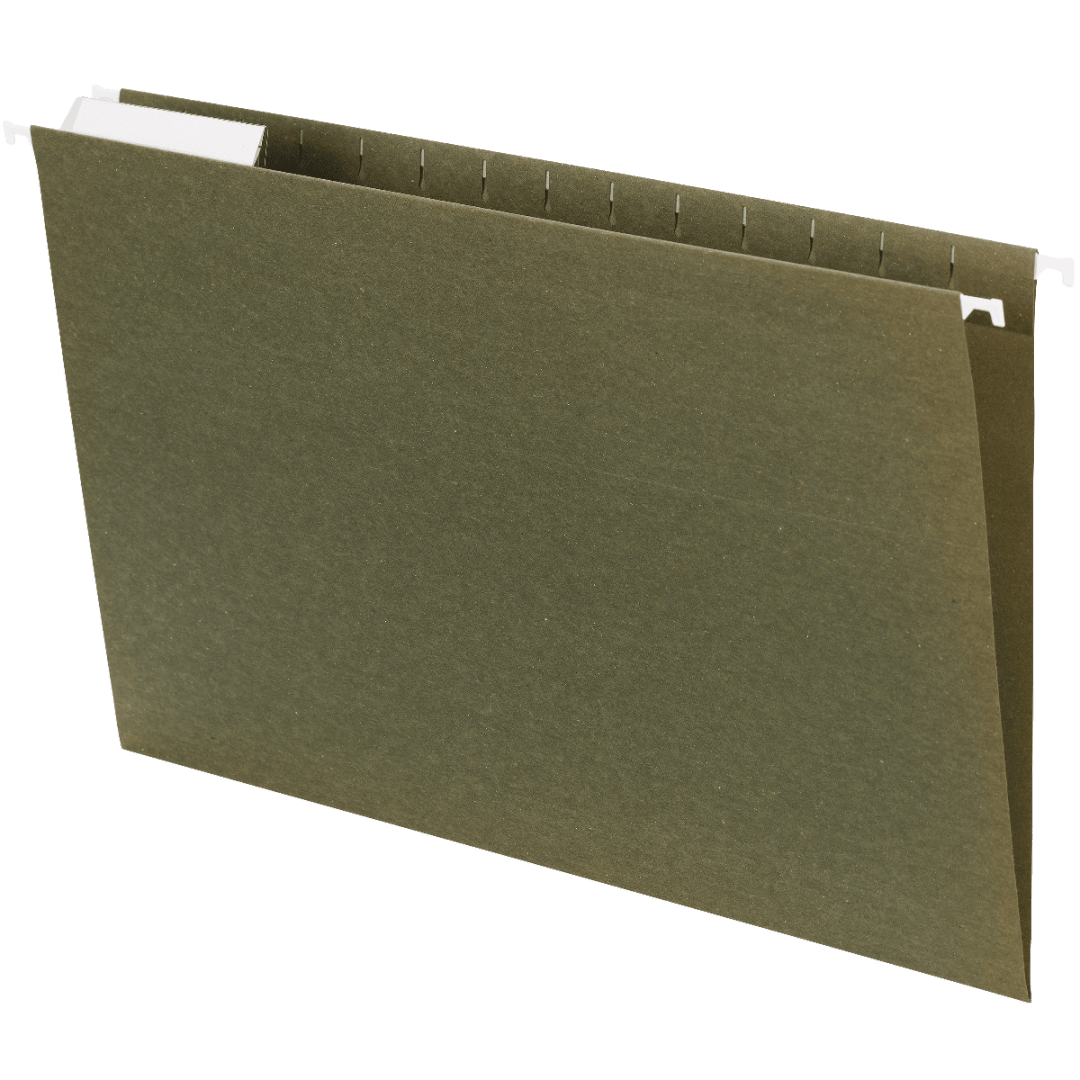 Standard Hanging File Folders, 1/3-Cut Adjustable Tab