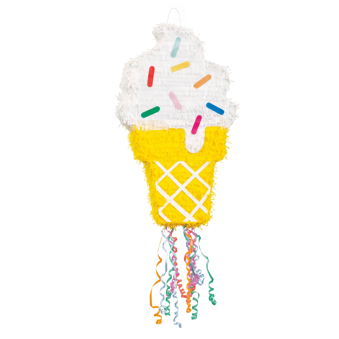 Ice Cream Cone Shaped Drum Pull Pinata