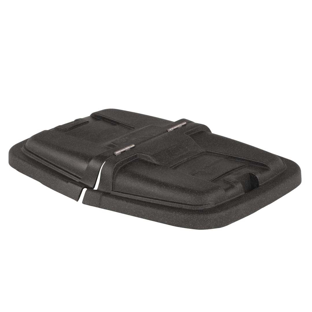 12 Cubic Feet Heavy Duty Manual Cube Truck Split Lid - Blackstone