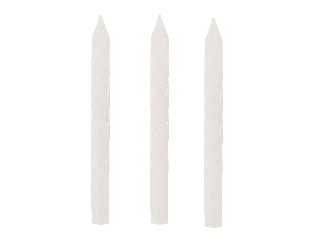Iridescent Glitter Spiral Birthday Candles, 24ct