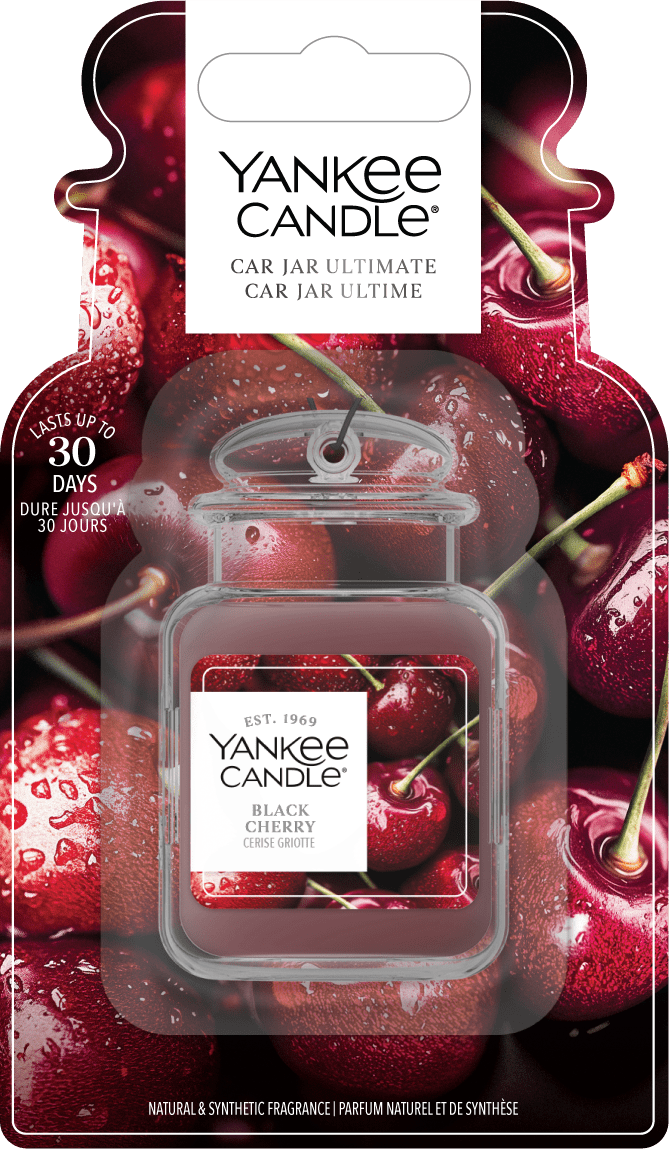 Yankee Candle | Car Jar | Cereza Negra | Para coches y pequeños espacios en casa | Hasta 30 días