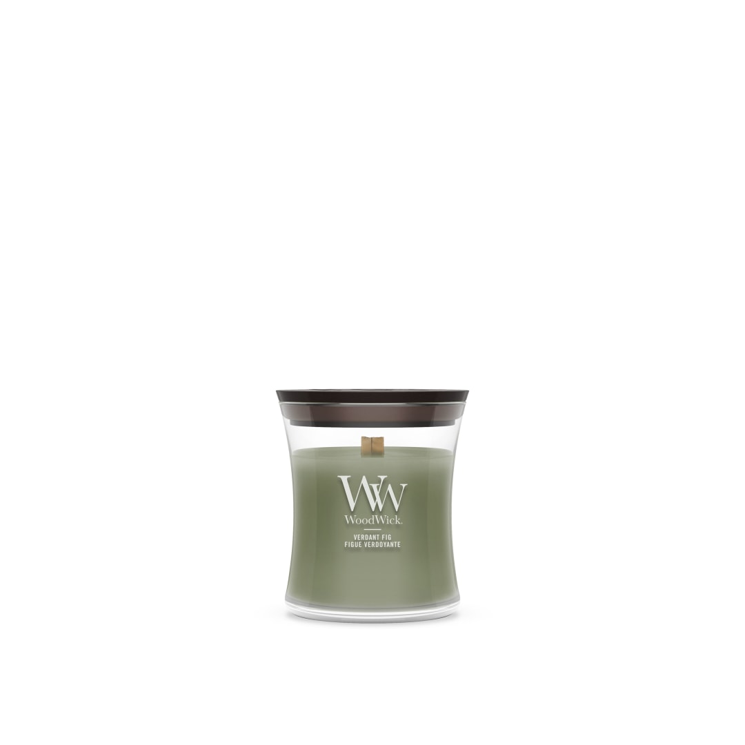 WoodWick Vela perfumada | Vela Mini Hourglass | Verdant Fig | Regalos perfectos para mujeres