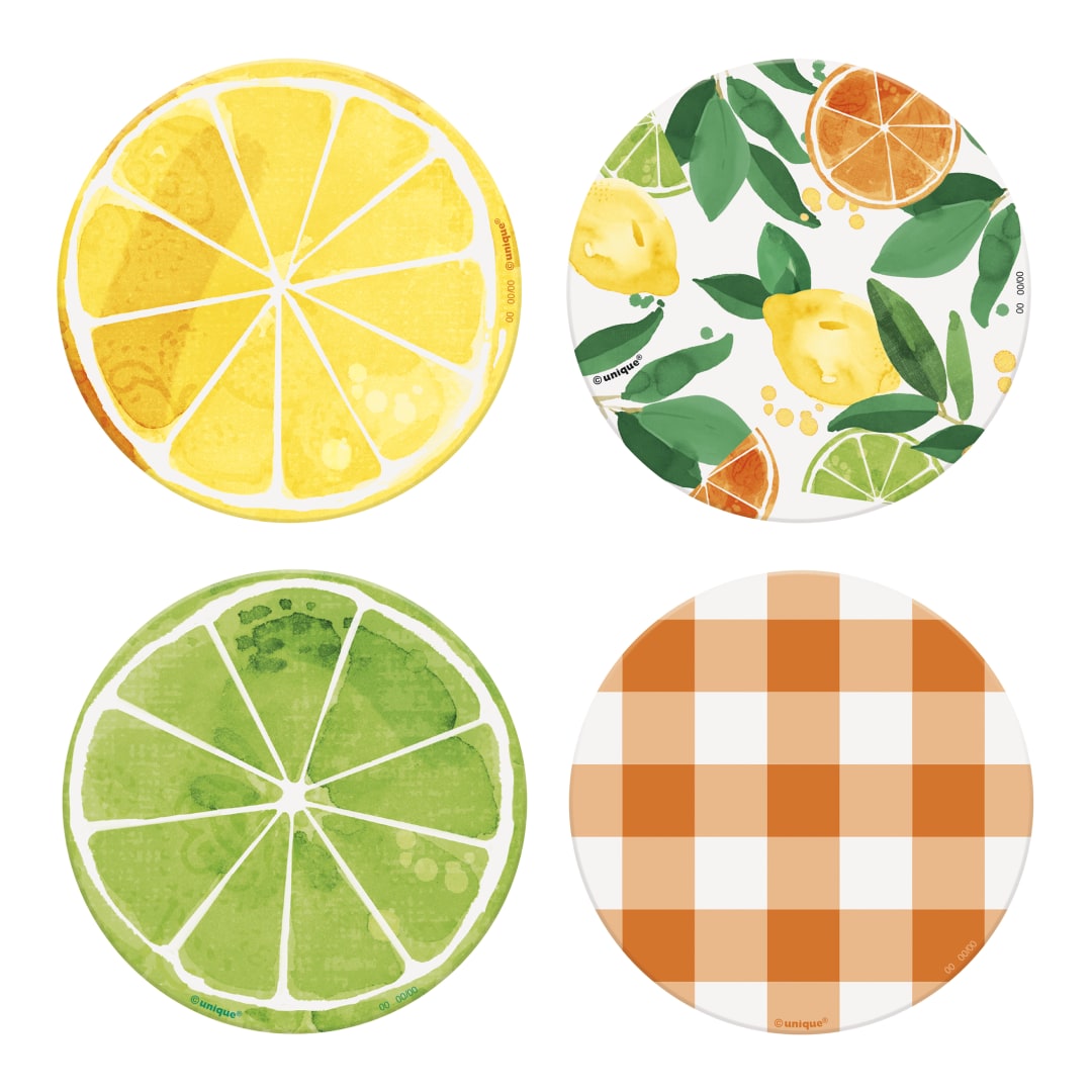 Citrus Fruit Paper Coasters, 8ct
