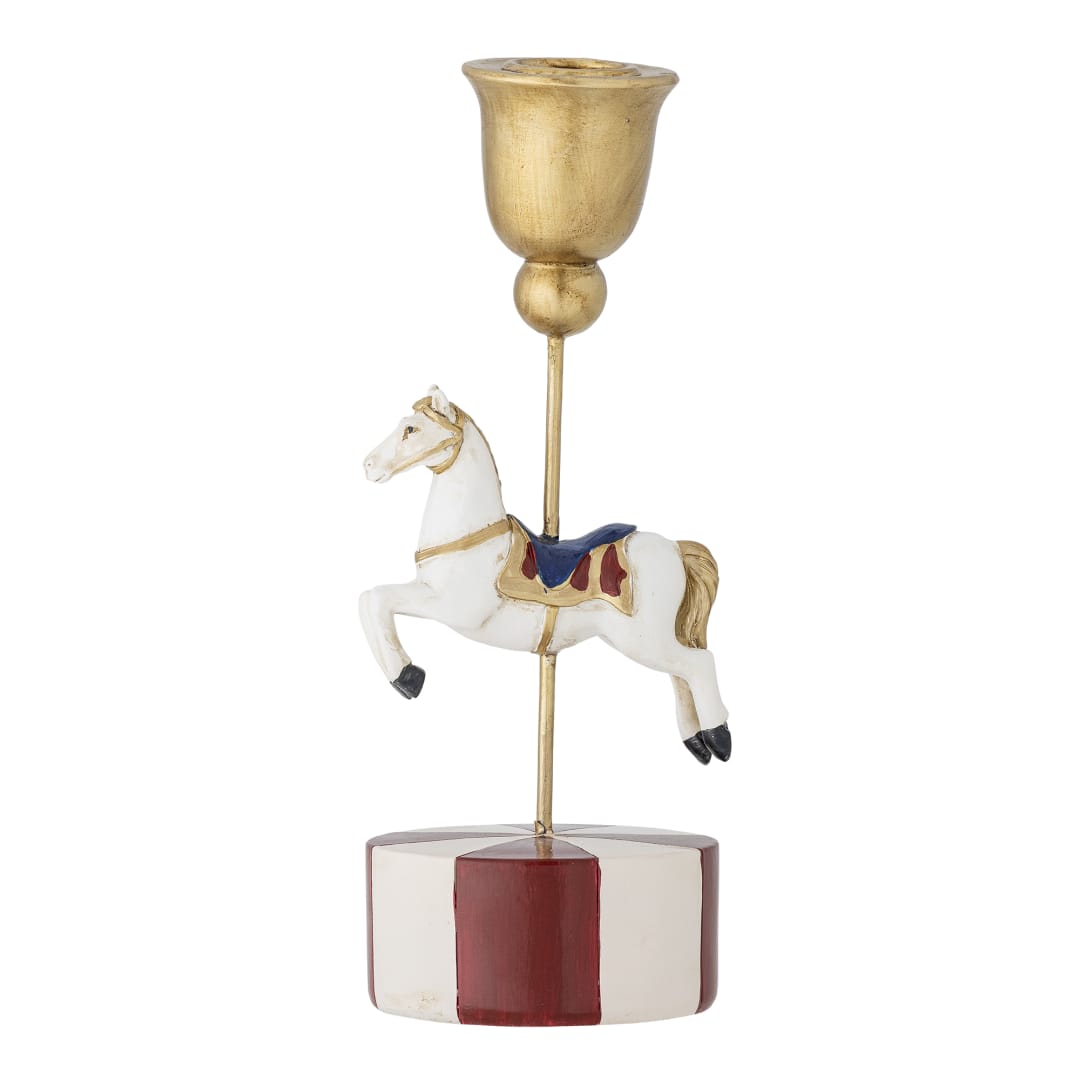 82062867 - Merry-go-round Candle Holder, Multi, Polyresin STOCK: 182