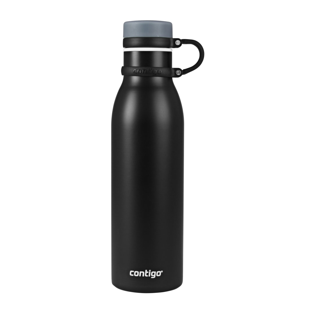 Contigo® Botella de Agua Matterhorn Couture, Botella Térmica de Acero Inoxidable, Libre de BPA, 100% a prueba de derrames, Termo con Tecnología Thermalock, 591 ml, Negro