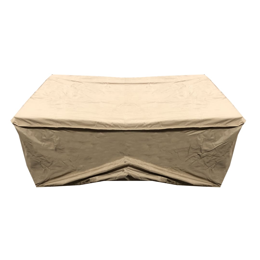 Rectangular Polyester 52-in Weather Resistant Outdoor Tan Fire Table and Coffee Table Cover