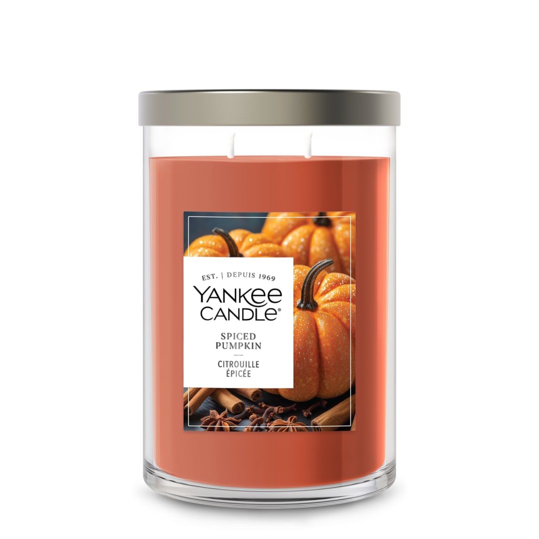 Bougie parfumée Yankee Candle en grand gobelet, jusqu’à 80 heures de combustion, Citrouille épicée