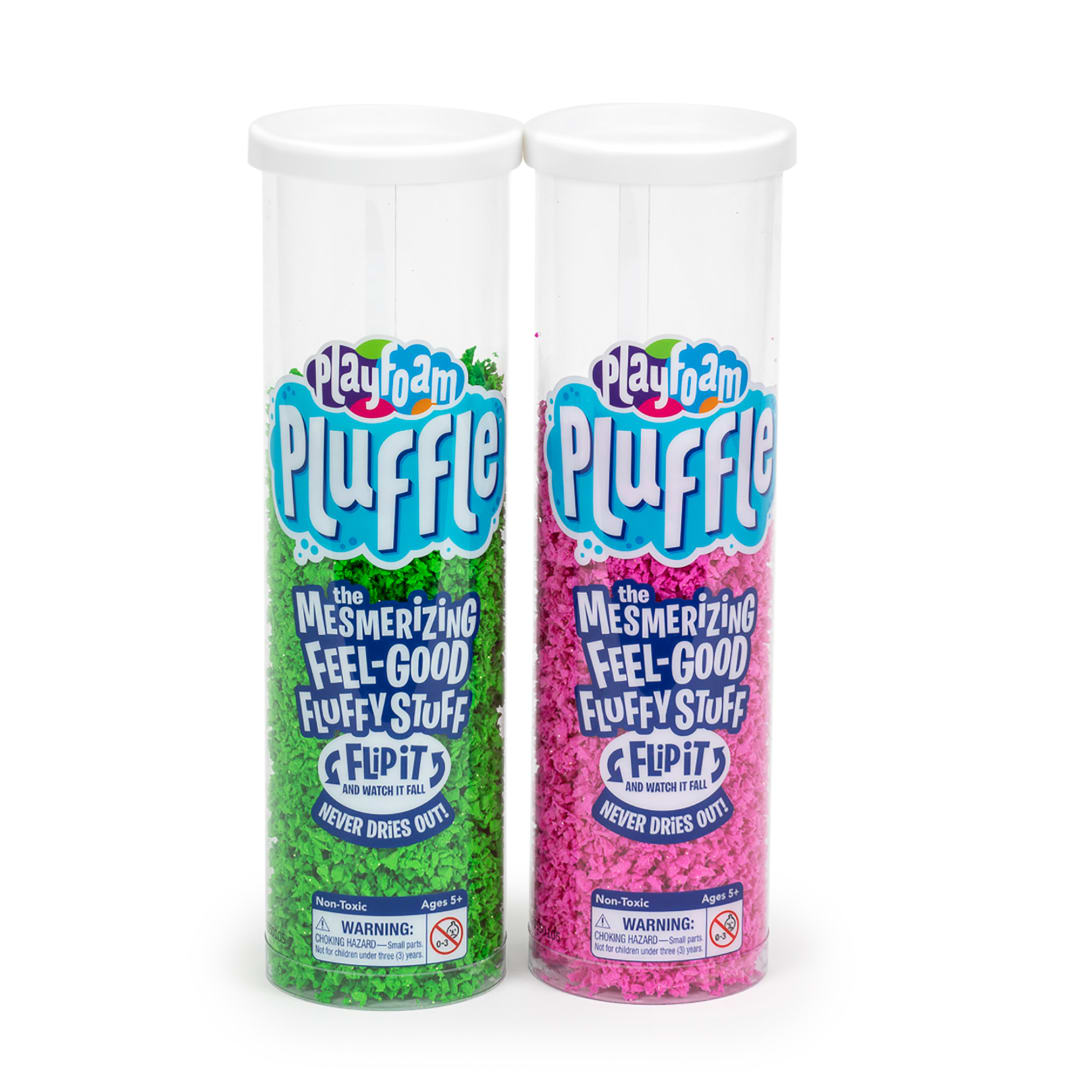 PLAYFOAM PLUFFLE  2PK PINK & GREEN