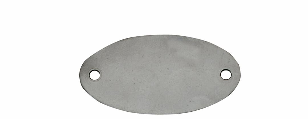 Tag-Oval 1-5/32"x 2-1/16" Stainless Steel 100 pack