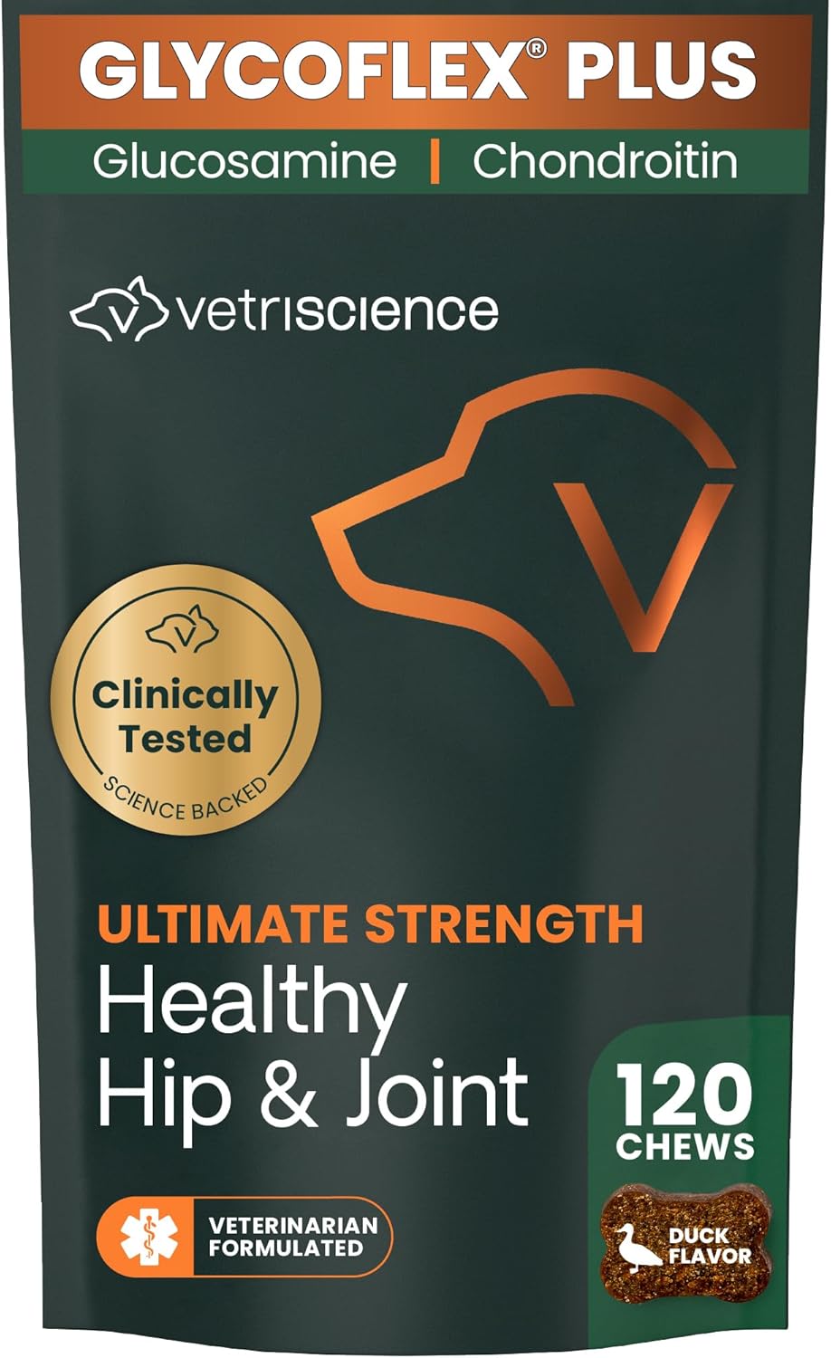 VS ULT STR Healthy Hip and Joint Chews, Duck, 120ct