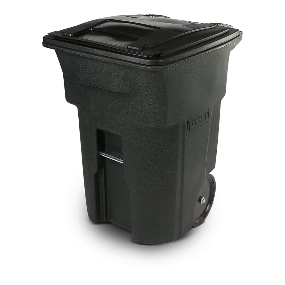96 Gal. Trash Can with Smooth Wheels and Lid