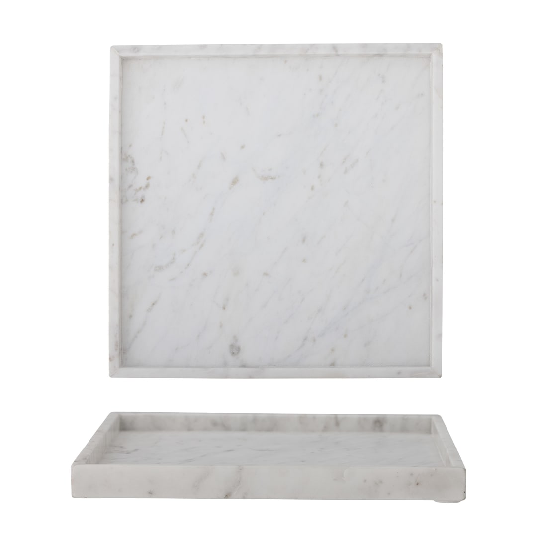 82068109 - Majsa Tray, White, Marble STOCK: 119