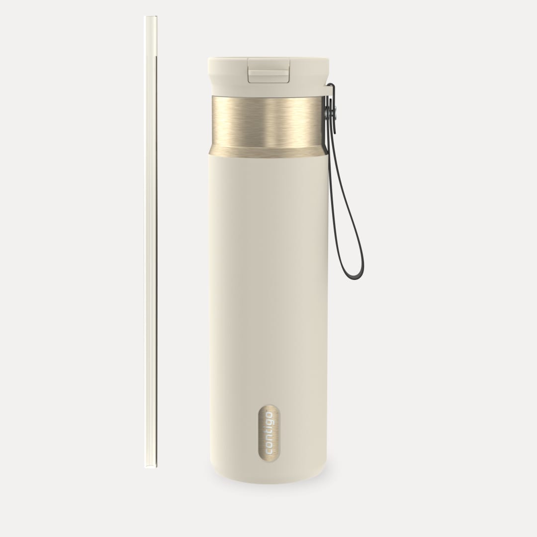 Contigo SnapSeal™ 710 ml Botella Térmica de Acero Inoxidable a Prueba de Fugas, con Correa para Transportar