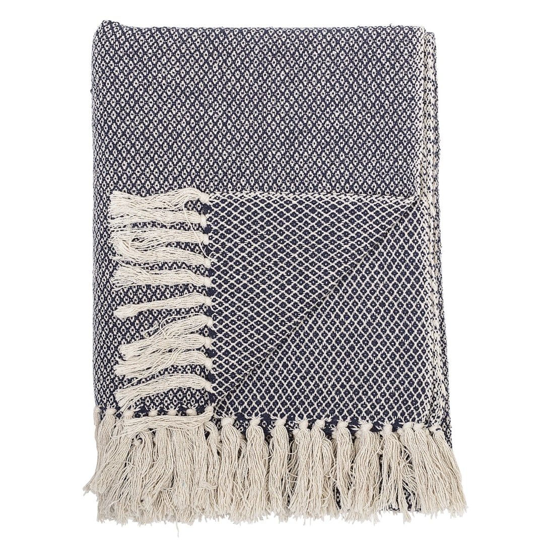 40110187 - Barry Throw, Blue, Recycled Cotton STOCK: 300