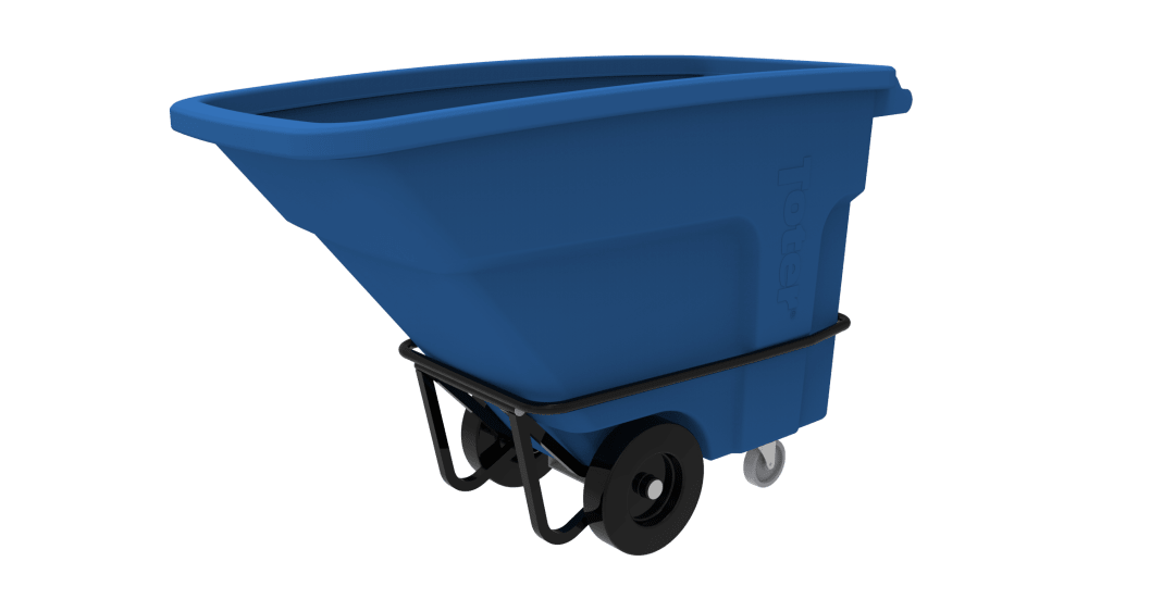 3/4 Cubic Yard 1450 lbs. Capacity Heavy Duty Nestable Tilt Truck - Blue
