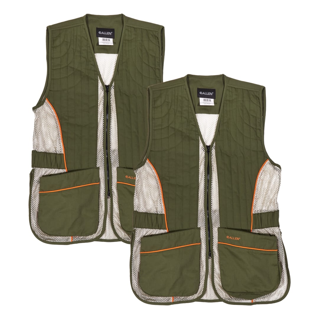 Ace Shooting Vest, Ambidextrous, 2-Pack, Medium/Large, Olive/Tan