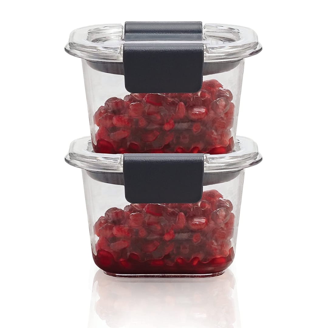 Récipient de rangement pour aliments rectangulaire Rubbermaid Brilliance, 0,5 tasses (125 ml), paquet de 2
