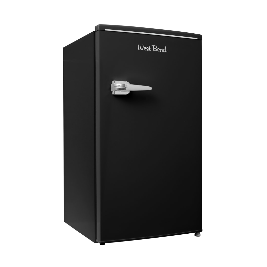 West Bend Retro Compact Refrigerator, Mini-Fridge, 3.0 cu. ft., in Black (WB0310RCRXB)
