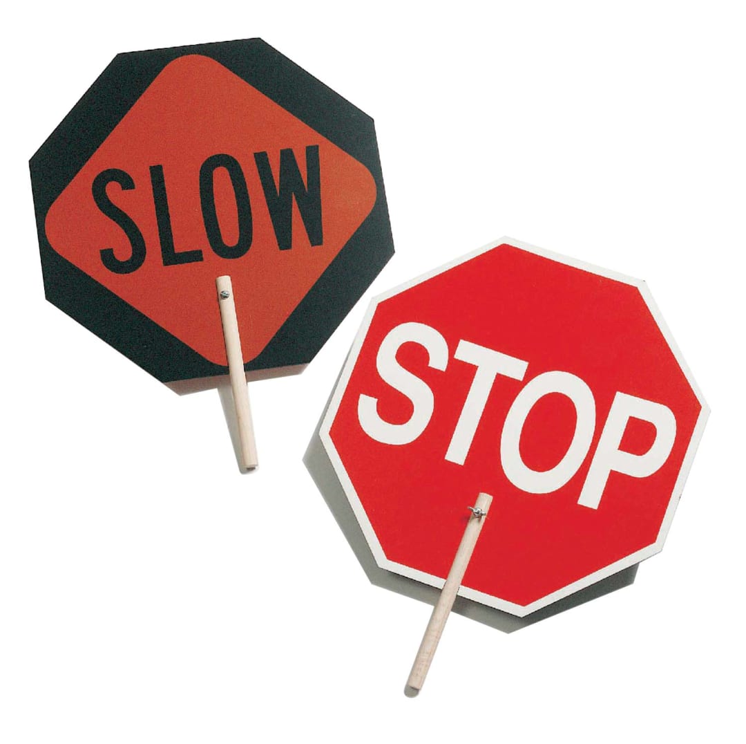 Stop/Slow Sign-60" Plastic Pole