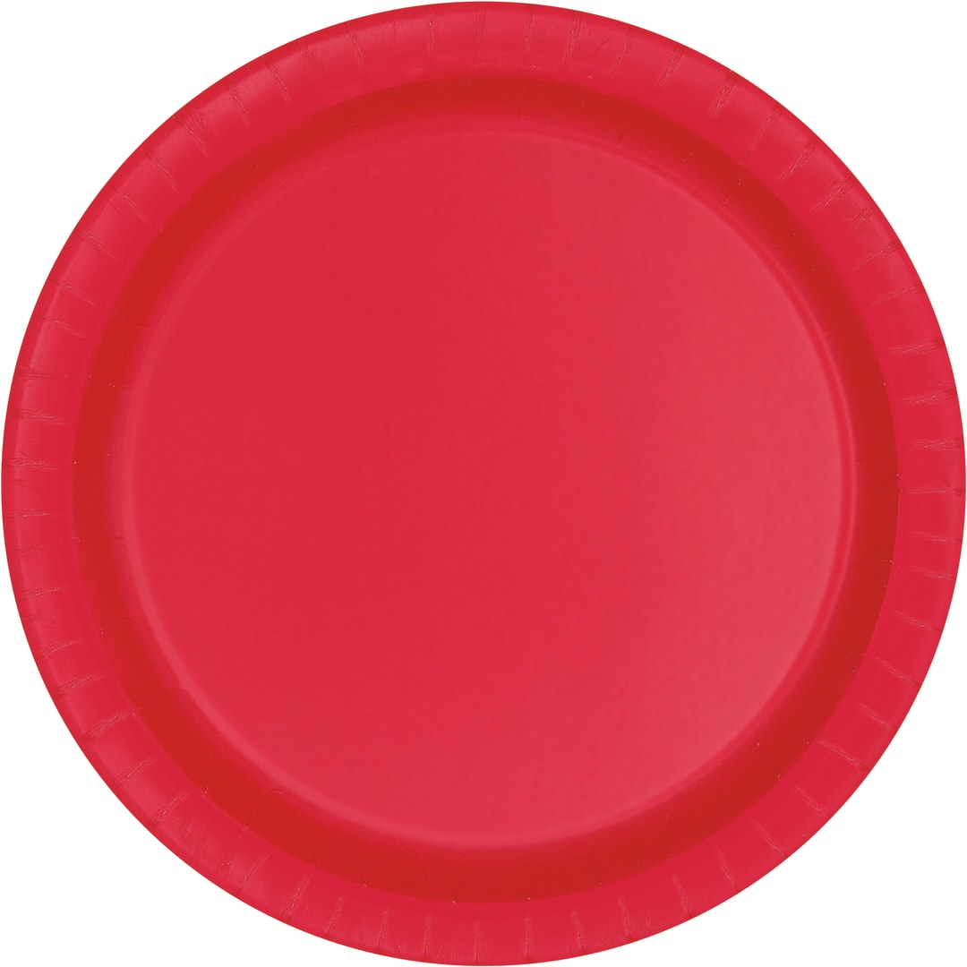 Ruby Red Solid Round 10" Dinner Plates, 20ct