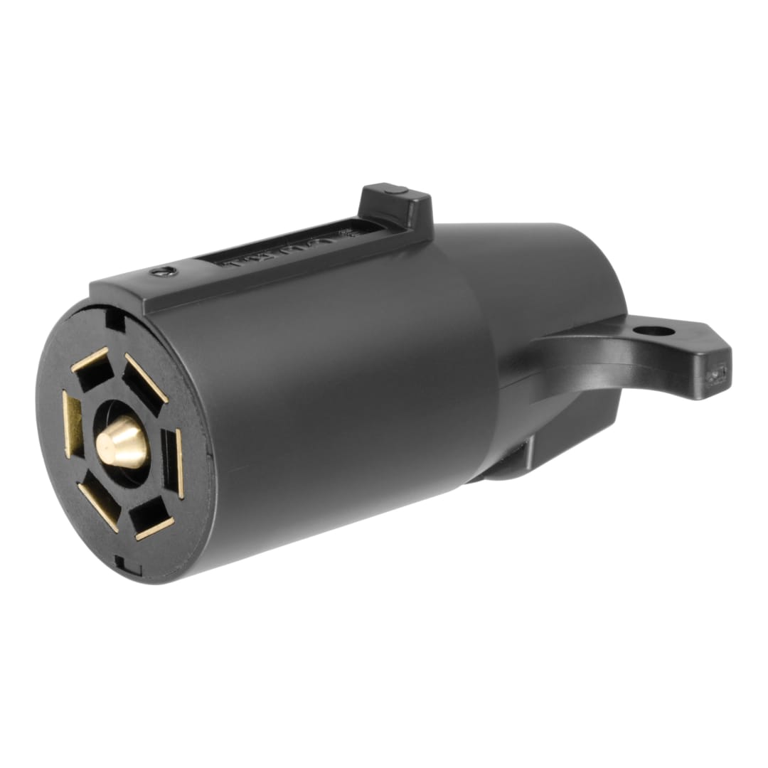 CURT 7-Way RV Blade Connector Plug (Trailer Side, Black Plastic) #58140