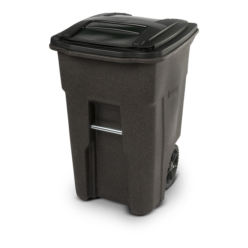 48 Gal. Trash Can with Sunburst Wheels and Lid