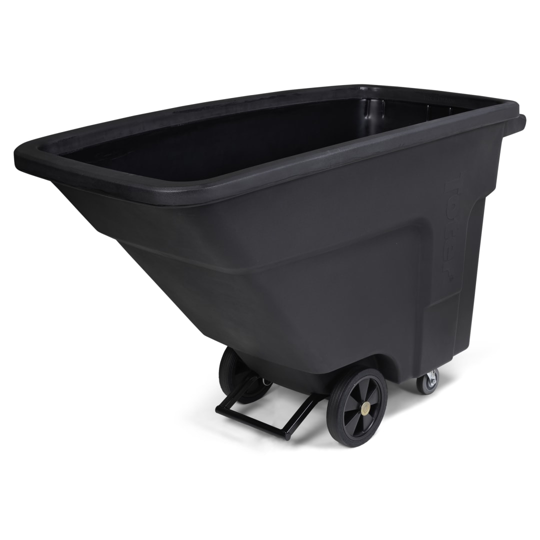 3/4 Cubic Yard 600 lbs. Capacity Utility Duty Nestable Tilt Truck - Black