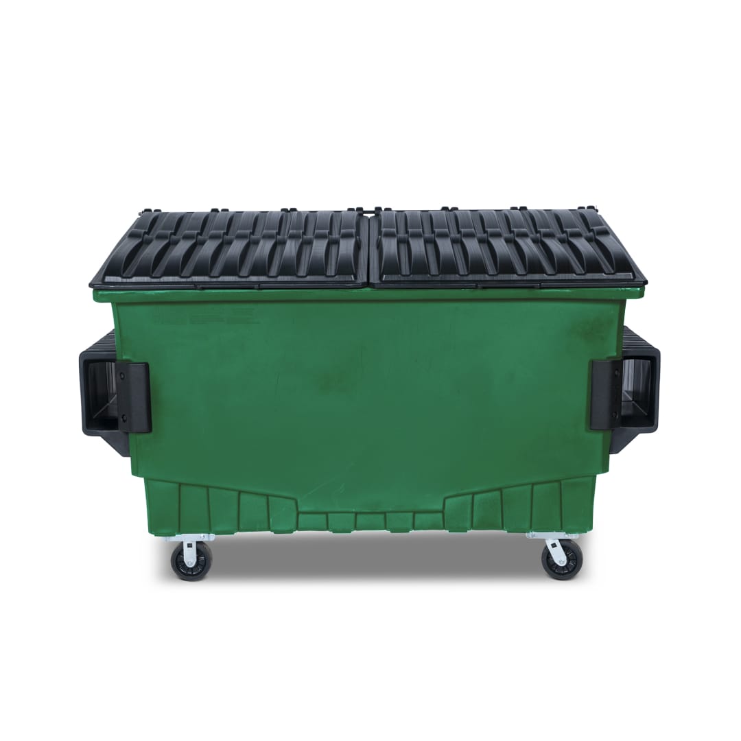 2 Cubic Yard 1000 lbs. Capacity Front Load Container - Waste Green
