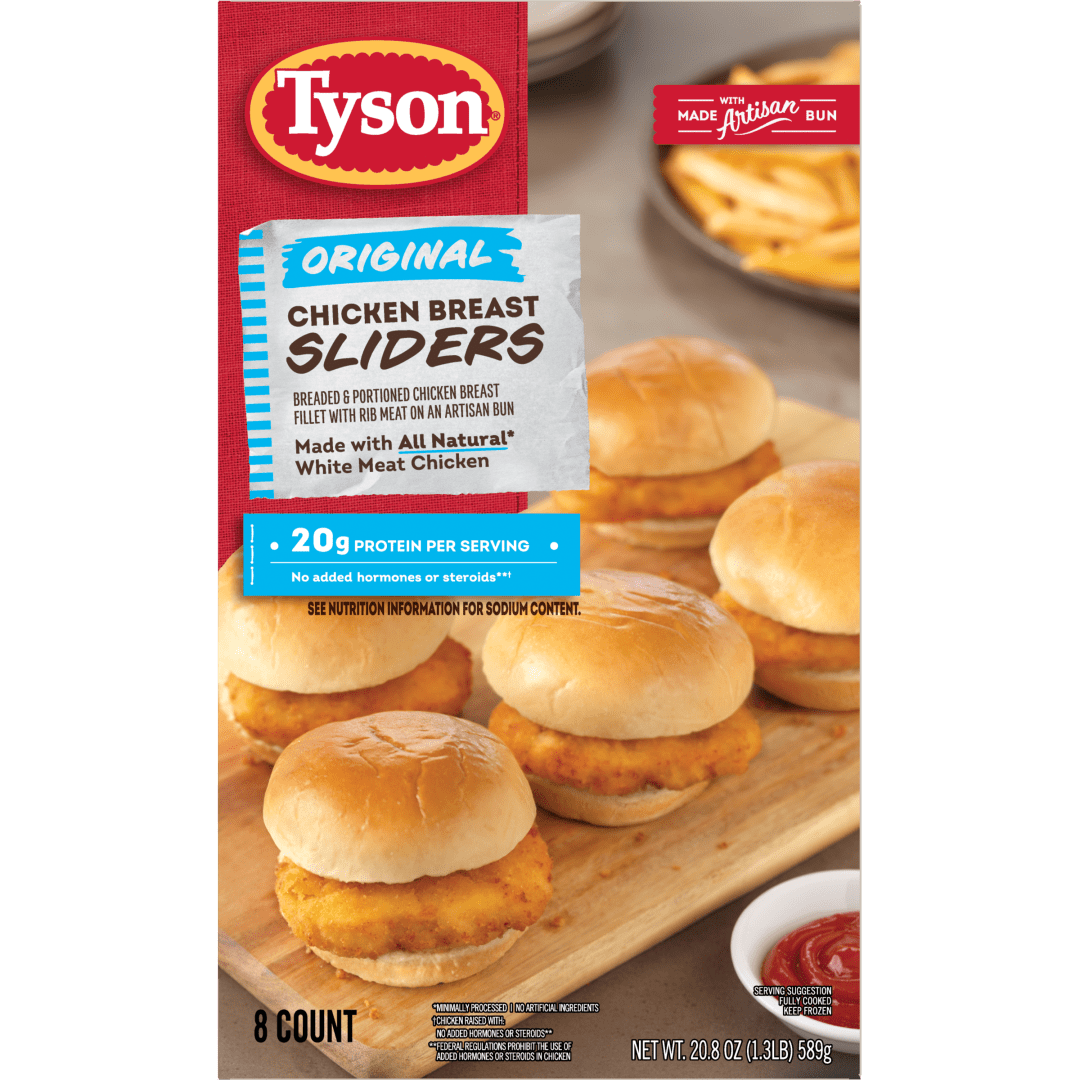 Tyson Frozen Original Chicken Breast Sliders, 20.8 oz, 8 ct