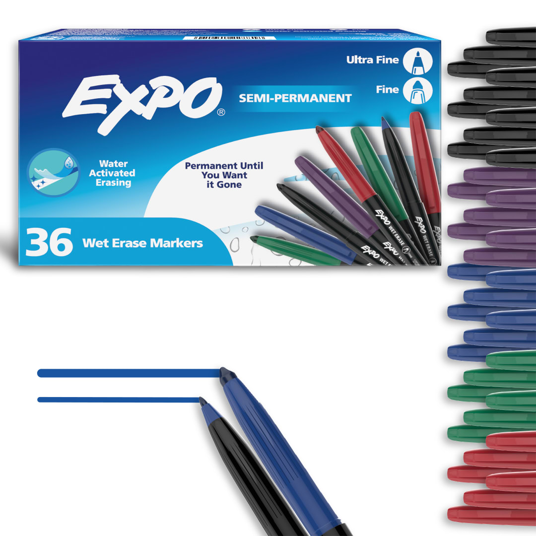 EXPO WET ERASE 36CT ASST UF/FN