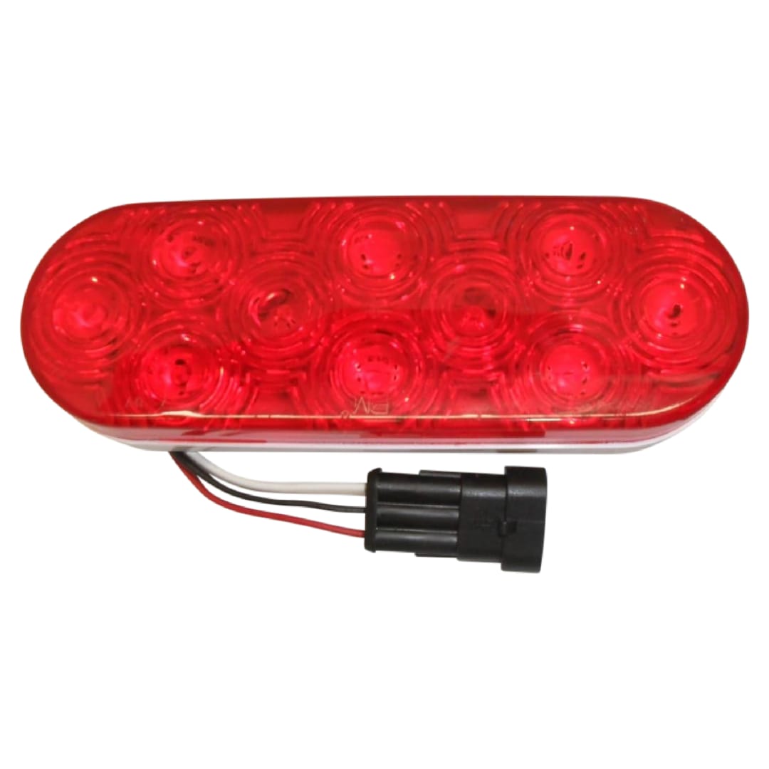 Wastebuilt® Replacement for McNeilus Light, Oval, Hi Mount, Red, Stop