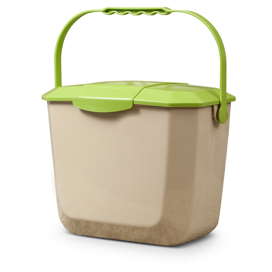 2 Gallon Kitchen Composting Container with Lid, Beige