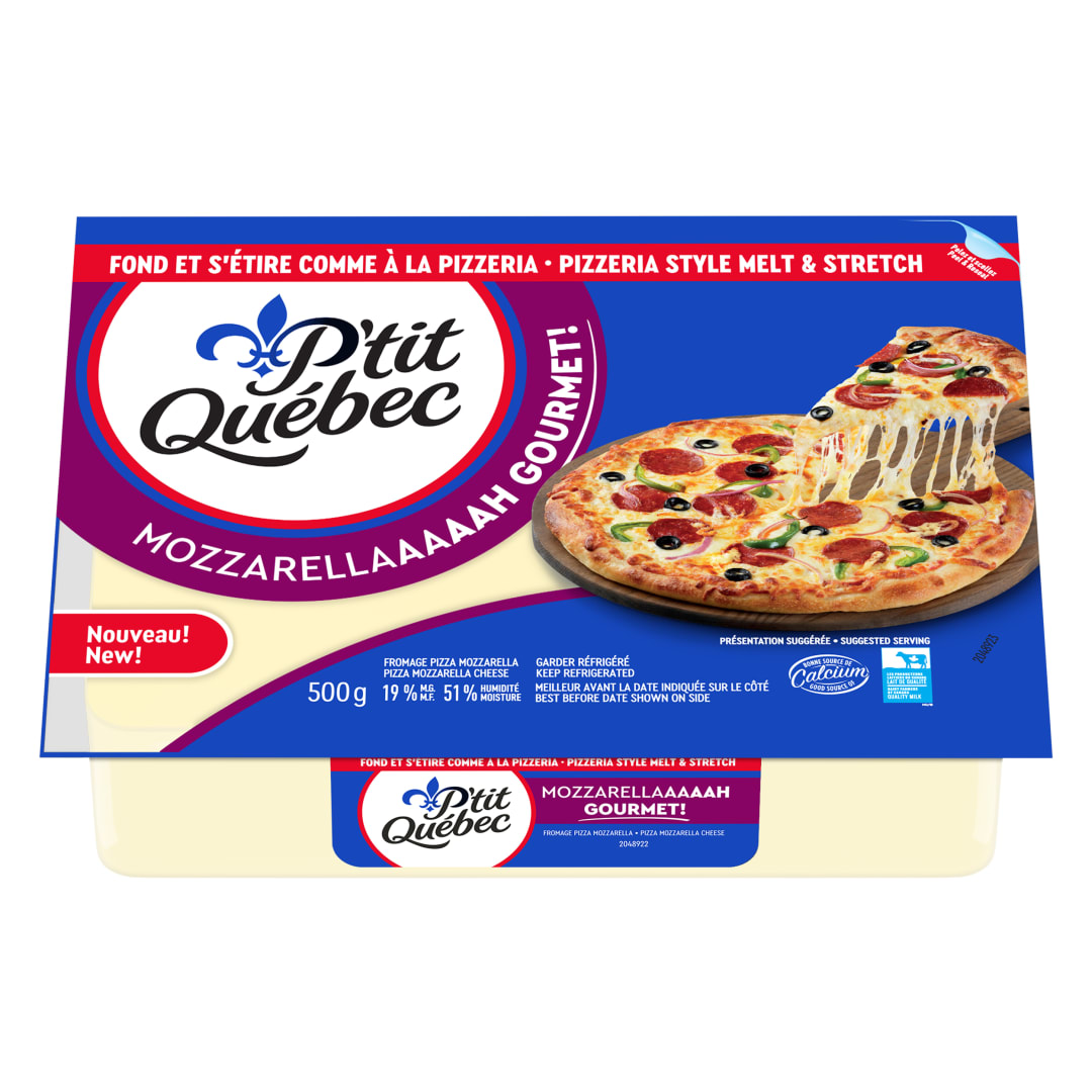 P'tit Québec Gourmet Pizza Mozzarella Cheese, 500g