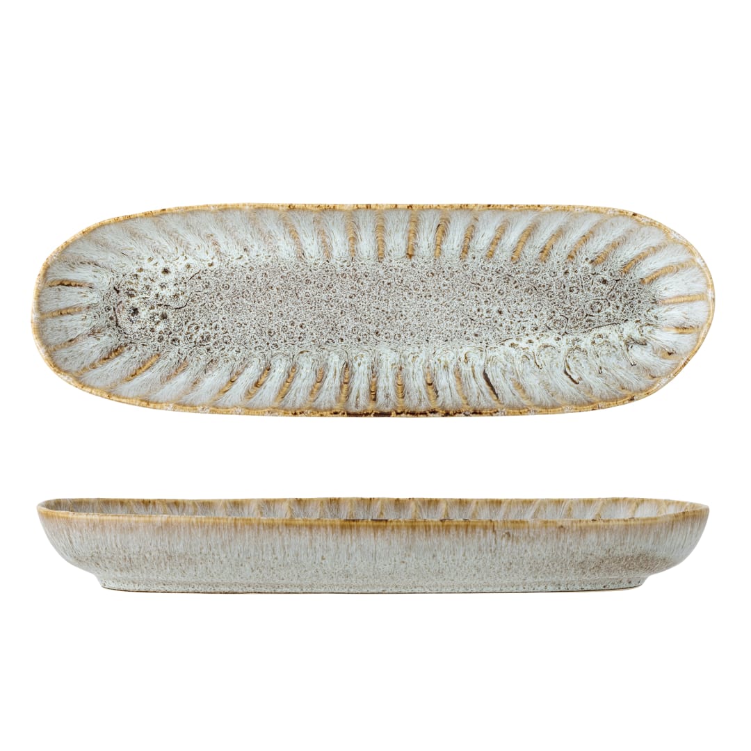 82068010 - Fleur Serving Plate, Nature, Stoneware STOCK: 300