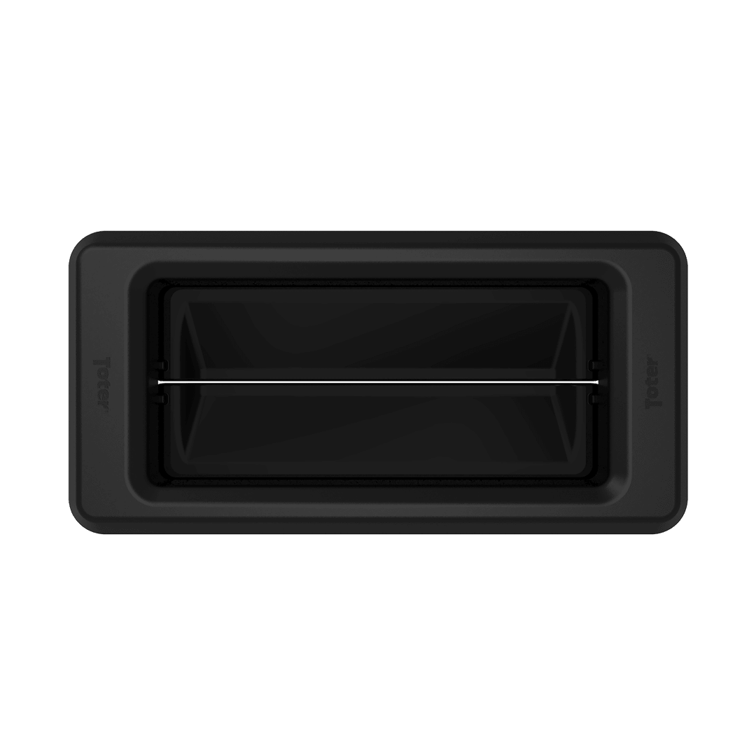 Slimline Rectangular Trash Can Lid with Swing Door - Black - Case 4
