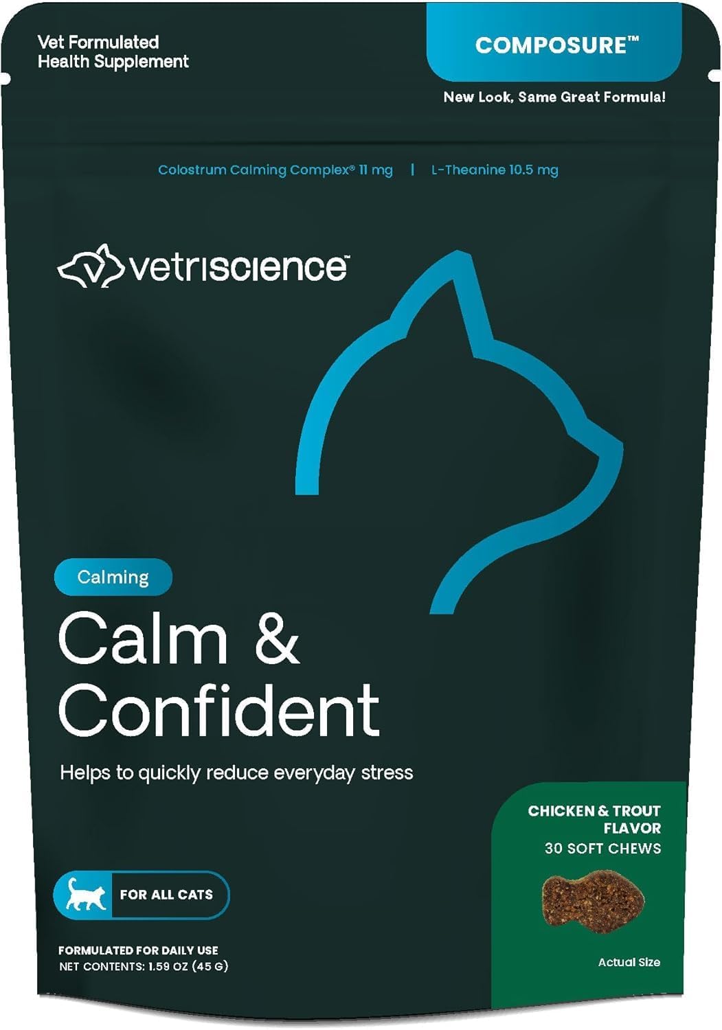VS Calm & Confident, Cats, Chicken & Trout, 30ct