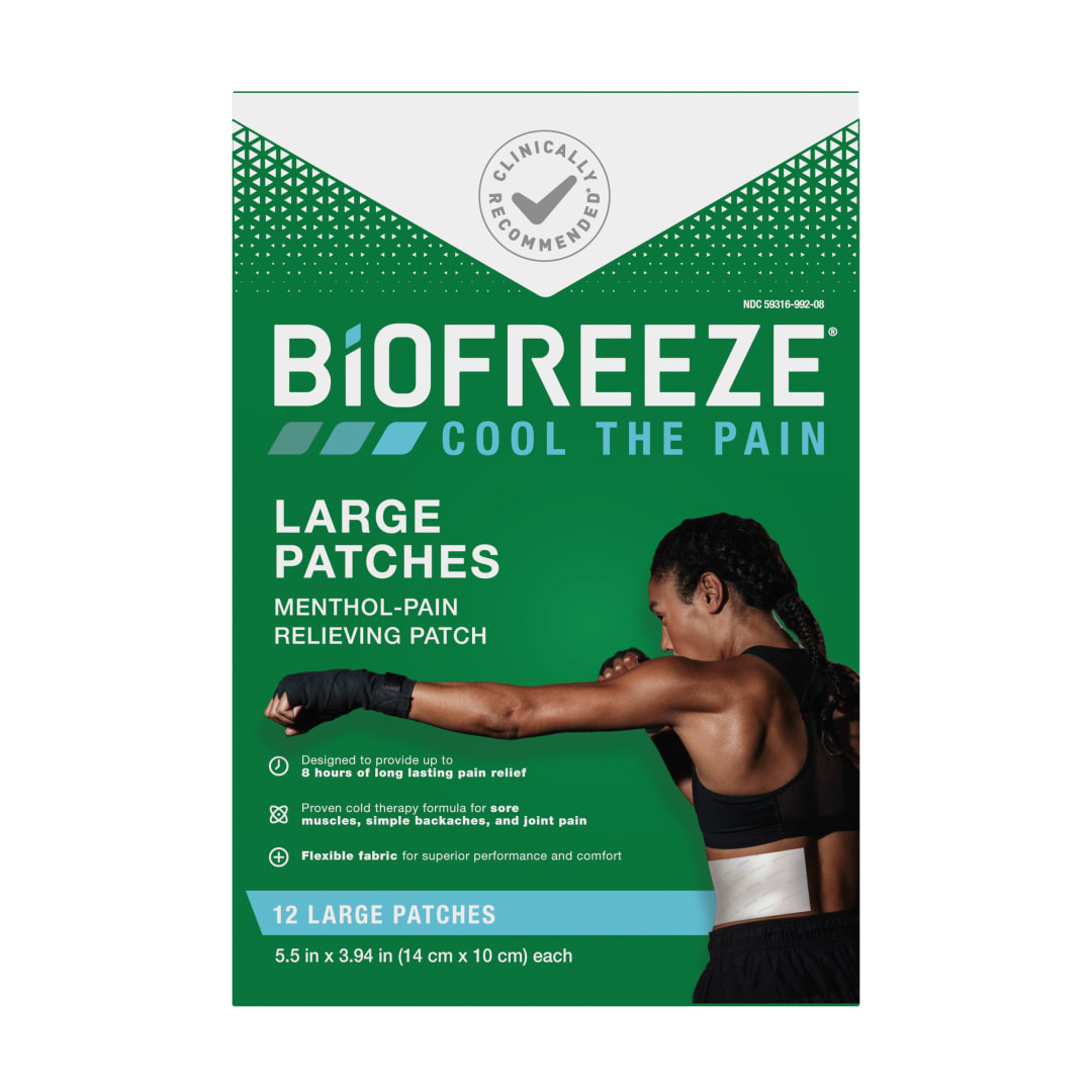 Biofreeze Pain Relief Patch, Large, 12 Patches
