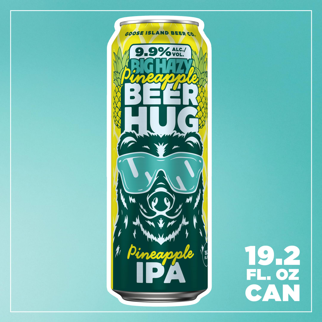 Goose Island Big Hazy Pineapple Beer Hug Imperial IPA, 19.2 fl oz Can