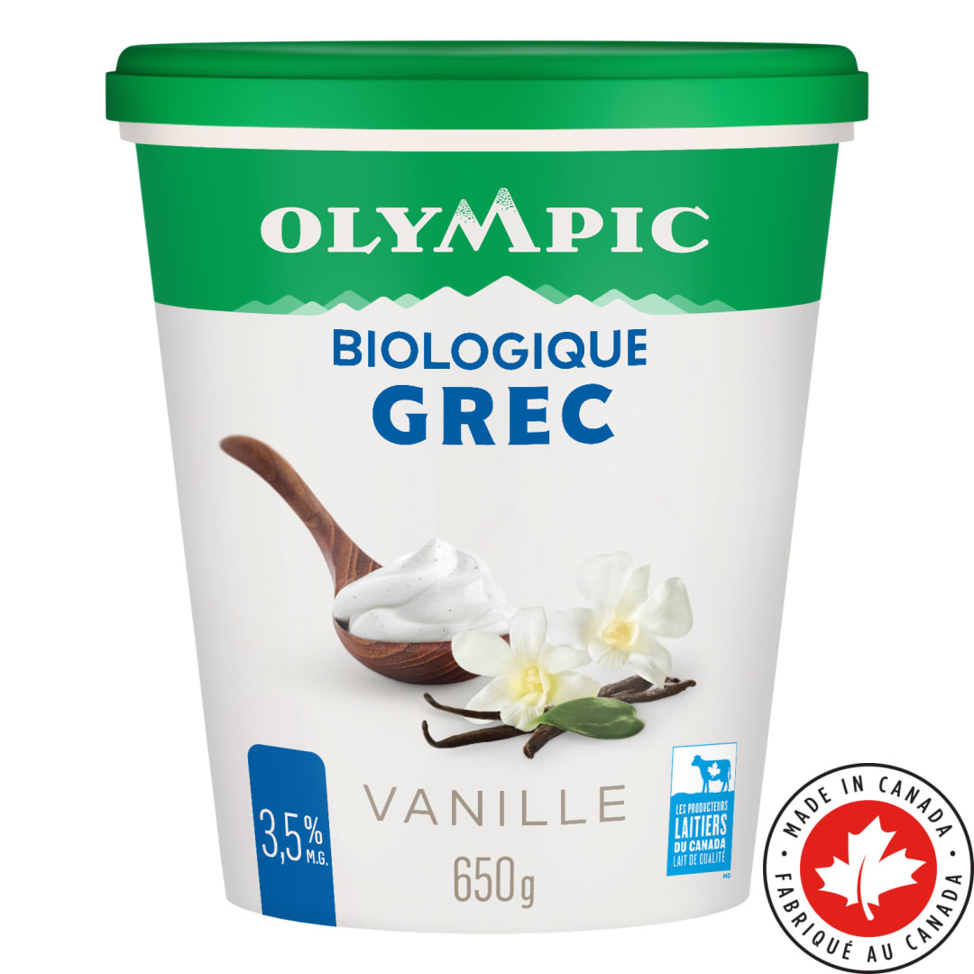 Olympic Organic Greek Vanilla Yogurt 3.5%, 650g